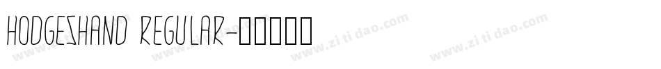 HodgesHand Regular字体转换
